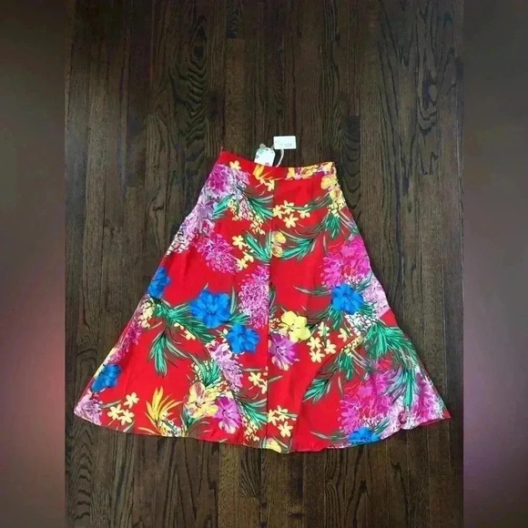 Show Me Your Mumu Women's M Tea Party Midi Skirt in Tropical Tango - NWT!! - Picture 6 of 11